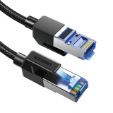Cable Ethernet Cat8 CLASSâ… F/FTP Redondo con Malla de Nylon 1 Metro