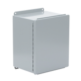 Gabinete de Bisagra Continua NEMA 12; IP66 de Uso en Intemperie, 305 x 254 x 203 mm, De Acero, Color Gris