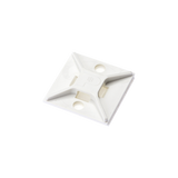 Montaje-Sujetador Para Cable de 4 Vías, con Adhesivo, 25.4 x 25.4mm (1in x 1in), Color Blanco, Uso en Interior, 1 pieza