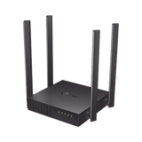 Router Inalámbrico doble banda AC, 2.4 GHz y 5 GHz Hasta 1200 Mbps, 4 antenas externas omnidireccional, 4 Puertos LAN 10/100 Mbps, 1 Puerto WAN 10/100 Mbps, Versión 6