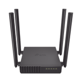 Router Inalámbrico doble banda AC, 2.4 GHz y 5 GHz Hasta 1200 Mbps, 4 antenas externas omnidireccional, 4 Puertos LAN 10/100 Mbps, 1 Puerto WAN 10/100 Mbps, Versión 6