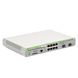 Switch Administrable CentreCOM GS970M, Capa 3 de 8 Puertos 10/100/1000 Mbps + 2 puertos SFP Gigabit