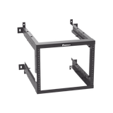 Rack PanZone® de Montaje en Pared, de 19in, Profundidad Ajustable, Rieles Numerados y Roscados #12-24, 9 UR, Color Negro