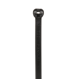 Cincho de Nylon 6.6 Dome-Top®, Con Lengüeta de Bloqueo de Acero Inoxidable, 305 mm largo x 4.7mm ancho, Color Negro, Exterior Resistente a Rayos UV, Paquete de 1000pz