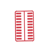 Paquete de 100 Iconos de Datos de Instalación a Presión, Para Jacks Mini-Com de Panduit, De Plástico, Color Rojo