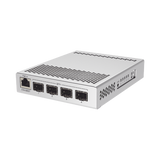 (CRS305-1G-4S+IN) Switch administrable Sistema Operativo Dual, puerto 1G Rj45, 4 puertos 10G SFP+ para Escritorio