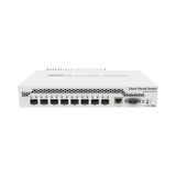 (CRS309-1G-8S+IN) Switch administrable Sistema Operativo Dual, puerto 1G Rj45, 8 puertos 10G SFP+ para Escritorio