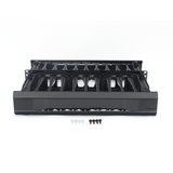 Organizador de Cables Horizontal CableTek, Sencillo (Solo Frontal), Para Rack de 19in, 2UR