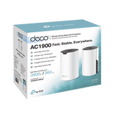 Kit 2 Routers Inalámbricos MESH Interior para Hogar / Doble Banda Wi-Fi 5 AC1900 Mbps / 3 Puerto Gigabit WAN/LAN / 3 Antenas Internas / Administración Mediante la App Deco (iOS, Android)