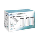 Kit 3 Routers Inalámbricos MESH Interior para Hogar / Doble Banda Wi-Fi 5 AC1900 Mbps / 3 Puerto Gigabit WAN/LAN / 3 Antenas Internas / Administración Mediante la App Deco (iOS, Android)
