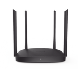Router Inalámbrico WISP Gigabit / Hasta 1200 Mbps / Doble Banda AC (2.4 GHz y 5 GHz) / 3 Puertos LAN 10/100/1000 Mbps + 1 Puerto WAN 10/100/1000 Mbps /  4 Antenas Externas Omnidireccional de 5 dBi / Interior