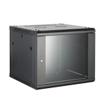 Gabinete para Montaje en Pared - Piso / Puerta de Cristal Templado / Cuerpo Fijo / 9 Unidades de Rack / 19" / Fabricado en Acero