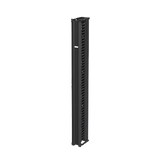 Organizador Vertical CableTek, Sencillo (Solo Frontal), Para Rack Abierto de 45 Unidades, 6 in de Ancho, Color Negro