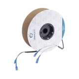 Carrete de Fibra Óptica Monomodo con Conectores SC-SC Duplex, Reforzada con Kevlar, de 50 metros, Para instalaciones subterráneas por tubería