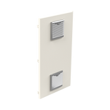 Gabinete Acero Galv. para 2 Baterías PL110D12  (400 x 730 x 300mm). Puerta Ventilada. Acc. para piso o poste No incluidos.