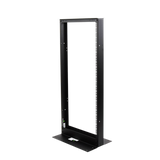 Rack de 2 Postes, Estándar 19", 24 Unidades, Fabricado en Acero, Base "L" para Anclar a Piso.