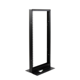 Rack de 2 Postes, Estándar 19", 24 Unidades, Fabricado en Acero, Base "L" para Anclar a Piso.