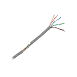 Bobina de Cable de 305 Metros (1000 Pies) Cat5e, Aleación de Cobre y Aluminio (CCA), Color Gris, Uso Interior