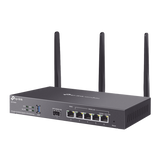 Router Omada VPN / SDN Multi-WAN Gigabit / 1 Puerto WAN SFP Gigabit / 1 Puerto WAN RJ45 Gigabit / 2 Puertos LAN RJ45 Gigabit / 2 Puertos Configurables LAN/WAN / 150,000 Sesiones Concurrentes / Administración Centralizada Omada o Stand-Alone