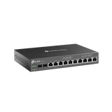 Router Omada VPN / SDN Multi-WAN 1G / Switch con PoE y Controlador  / 2 puerto WAN/LAN SFP 1G / 1 Puerto RJ45 WAN / 1 Puerto WAN/LAN RJ45 / 8 Puertos PoE+ LAN RJ45 /  24,980 Sesiones Concurrentes / Administración por Controlador Omada o Stand-Alone