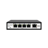 Switch PoE / 100 Metros PoE / 4 puertos 802.3af /at ( 60 W ) 10/100 Mbps + 1 puerto uplink