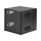 Gabinete AccessPlus de Montaje en Pared de 19in, Rieles Numerados y Roscados #10-32, Puerta con Ventana de Seguridad, 600 mm de Ancho, 637 mm de Profundidad, 26 UR, Color Negro