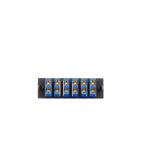 Placa Acopladora de Fibra Optica FAP, Con 6 Conectores SC Duplex (12 Fibras), Para Fibra Monomodo OS1/OS2, Color Azul