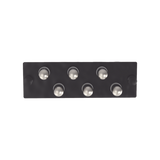 Placa Acopladora de Fibra Óptica FAP, Con 6 Conectores ST Simplex (6 Fibras), Para Fibra Monomodo OS1/OS2, Color Negro