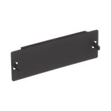 Placa Ciega FAP, Para Reservar Espacio de Uso Futuro en Paneles de Fibra Óptica, Color Negro