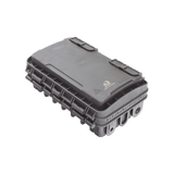 Caja de Distribución de Fibra Óptica para 24 Empalmes, con 8 acopladores SC/APC simplex, Exterior IP65, Color Negro