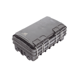 Caja de Distribución de Fibra Óptica para 24 Empalmes, con 8 acopladores SC/APC simplex, Exterior IP65, Color Negro