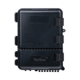 Caja de Distribución de Fibra Óptica para 24 Empalmes, con 8 acopladores SC/APC simplex, Exterior IP55, Color Negro