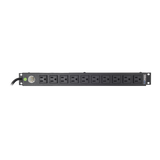 Tomacorriente Horizontal (PDU) de 10 Contactos (NEMA 5-15R) Rack 19" 1UR. Voltaje Entrada/Salida: 120Vca/15A