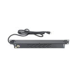 Tomacorriente Horizontal (PDU) de 6 Contactos (NEMA 5-15R) Rack 19" 1UR. Voltaje Entrada/Salida: 120Vca/15A