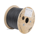 Carrete de 1 km de Fibra Óptica Drop, Interior/Exterior G.657A2 Monomodo de 1 hilo (unifibra), Dieléctrica, Forro Negro