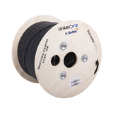 Carrete de 1 km de Fibra Óptica Drop, Interior/Exterior G.657A2 Monomodo de 2 hilos (bifibra), Diseñada para Fusionarse, Dieléctrica, Forro Negro , (No Soporta Conectores Mecánicos)