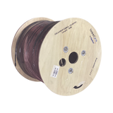 Carrete de 2 km de Fibra Óptica Aérea Mini Figura 8 G.657A1 tipo Drop, Monomodo de 2 Hilos (bifibra), Diseñada para Fusionarse, Color Negro, Span 80, (No Soporta Conectores Mecánicos)