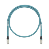 Patch Cord Cat6A de Grado Industrial 600V, Blindado SF/UTP, Calibre 26 AWG, Color Aqua, 1.5m