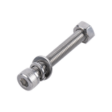 Tornillo Allen Milimétrico de Acero Inoxidable  M8-1.25 x 20 / Incluye Tuerca, Arandela Plana y Arandela Presión / Para Montajes de Módulos Solares / Bolsa con 6 piezas.