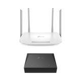 Kit de ONU Gigabit XZ000G3 con Router Router Inalámbrico ISP doble banda AC, Hasta 1167 Mbps, 4 antenas externas omnidireccional, Puertos Gigabit