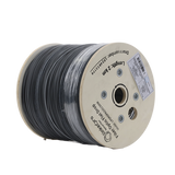 Carrete de 2 km de Fibra Óptica Drop Plana, Interior/Exterior G.657A2 Monomodo de 2 hilos (bifibra), Dieléctrica, Forro Negro,  (No Soporta Conectores Mecánicos)