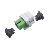Acoplador Keystone de fibra óptica Monomodo SC/APC Simplex a SC/APC