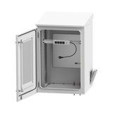 Gabinete de Exterior con Rack de 19" de 24U con Ventiladores y Termostato, Se envía el Gabinete Armado (Montaje a poste o torre se vende por separado).