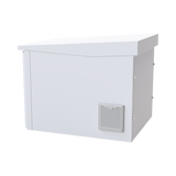 Gabinete PROFUNDO hasta 705 mm  de profundidad, de Exterior de 9UR con Ventiladores y Termostato, Se envía el Gabinete Armado, (Montaje a poste o torre se vende por separado).