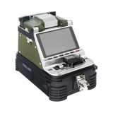 Fusionadora de Fibra Óptica MultiModo y MonoModo / 6 motores / Alineación por Núcleo / OPM + VFL / Cleaver Eléctrico de un Solo Paso / Capacitación Remota Gratuita