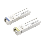 Transceptores Ópticos Industriales Bidireccionales SFP+ (Mini-Gbic) / Monomodo 1270 & 1330 nm / 10 Gbps / 10GBASE / Conector LC/UPC Simplex / DDM / Hasta 5 km / 2 Piezas