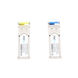 Transceptores Ópticos Industriales Bidireccionales SFP (Mini-Gbic) / Monomodo 1310 & 1550 nm / 1.25 Gbps / 1000BASE-BX / Conector LC/UPC Simplex / DDM / Hasta 10 km / 2 Piezas