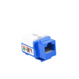 Módulo Jack Keystone  Cat5e con terminación 110 (Punchdown) para faceplate - Color Azul