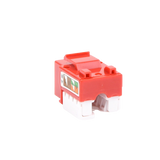 Módulo Jack Keystone Cat5e con terminación 110 (Punchdown) para faceplate - Color Rojo