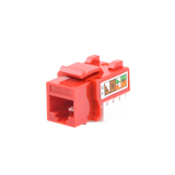Módulo Jack Keystone Cat5e con terminación 110 (Punchdown) para faceplate - Color Rojo